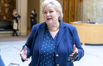 Bildet viser Erna Solberg.