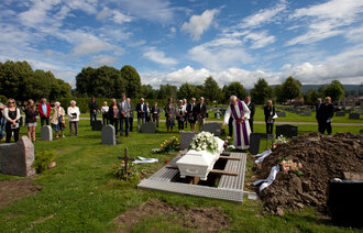 Bilde viser begravelse