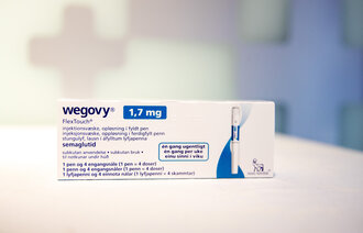 Bildet viser en pakke med Wegovy