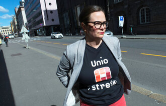 Silje Naustvik. nestleder i NSF, Unio-streik