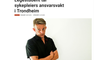 Bildet er en skjermdump av en tidligere sak på Sykepleien