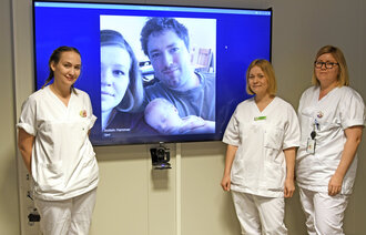 Bildet viser sykepleiere i Tidlig hjem-prosjektet ved UNN