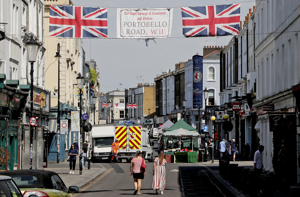 Bildet viser gatemiljø i London.