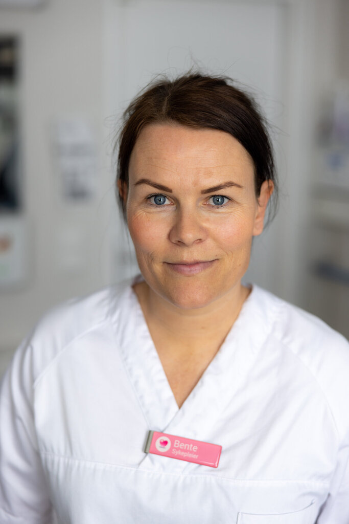 Sykepleier Bente Sandal Olsen ved Sørlandet sykehus