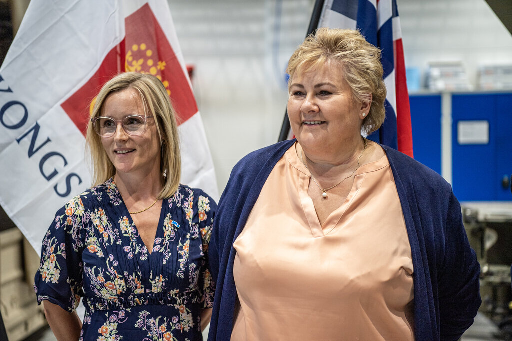 Line Spiten og Erna Solberg