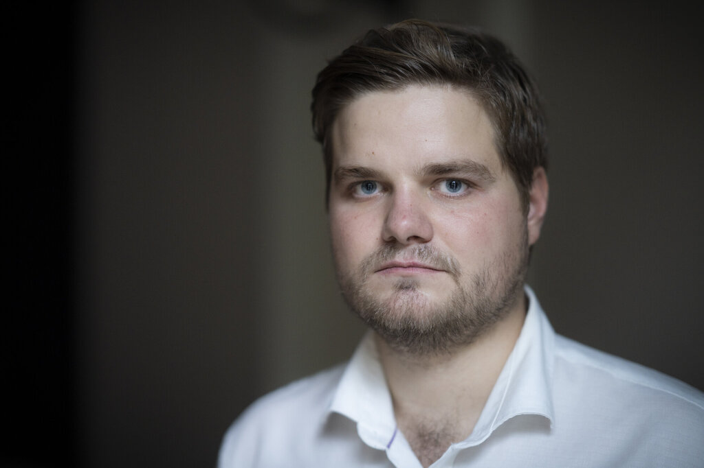 Bildet viser stortingsrepresentant Tobias Drevland Lund fra partiet Rødt