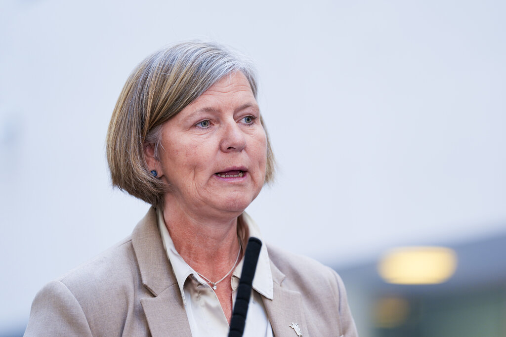 Bildet viser president Anne-Karin Rime i Legeforeningen