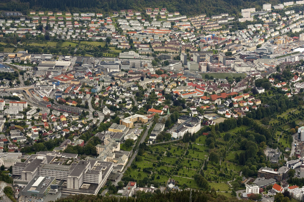 Haukeland sykehus, luftfoto