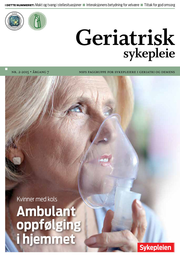 Forside Geriatrisk sykepleie nr. 2 / 2015