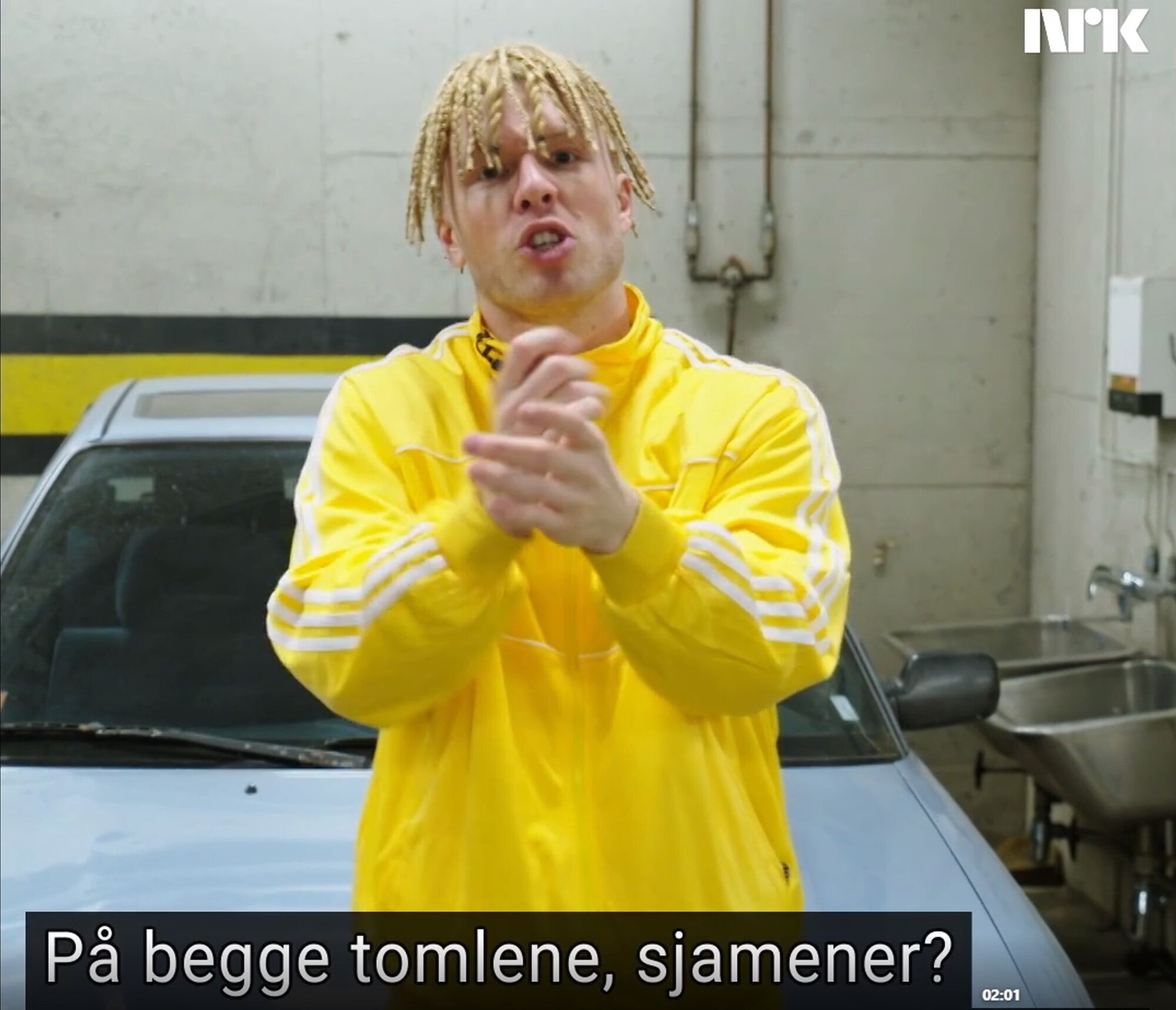 Ola Halvorsen, Herman Flesvig Bildet viser Ola Halvorsen som demonstrerer hvordan man skal vaske hendene.