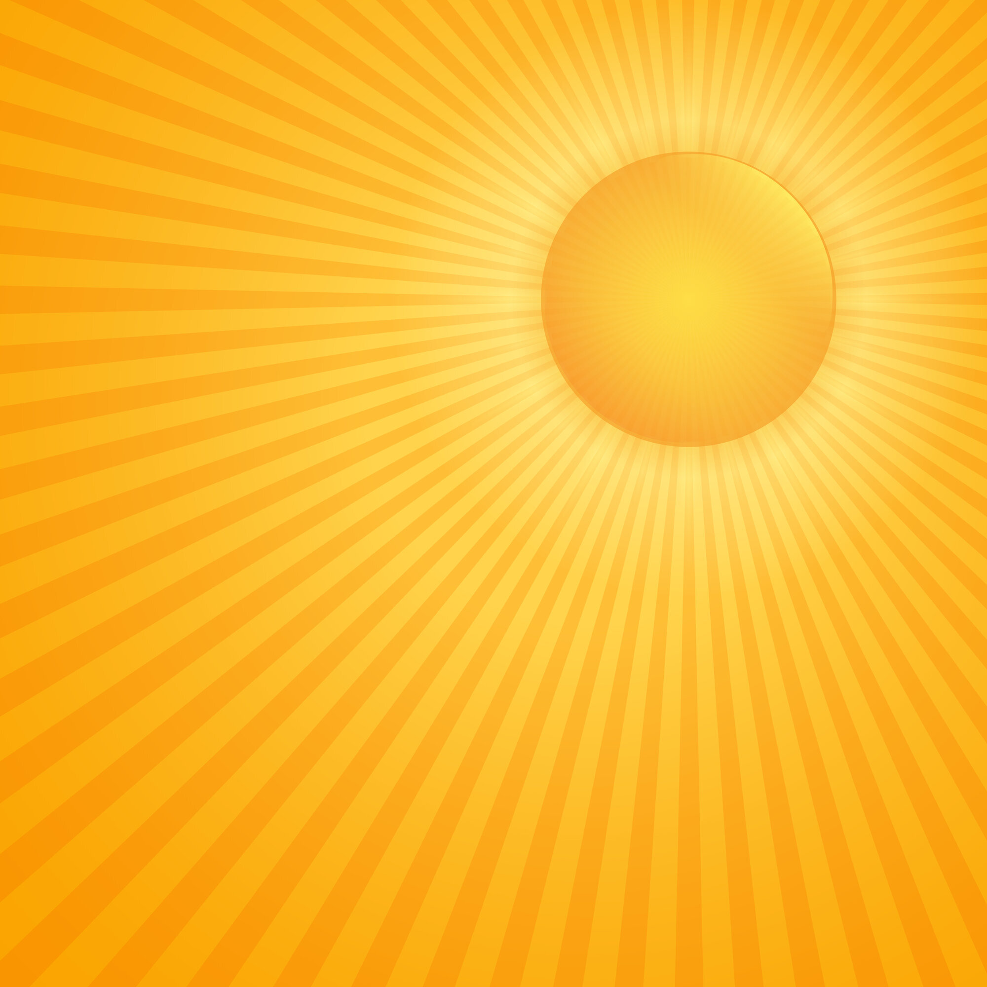 Sol, sollys Illustrasjonen viser en strålende sol.