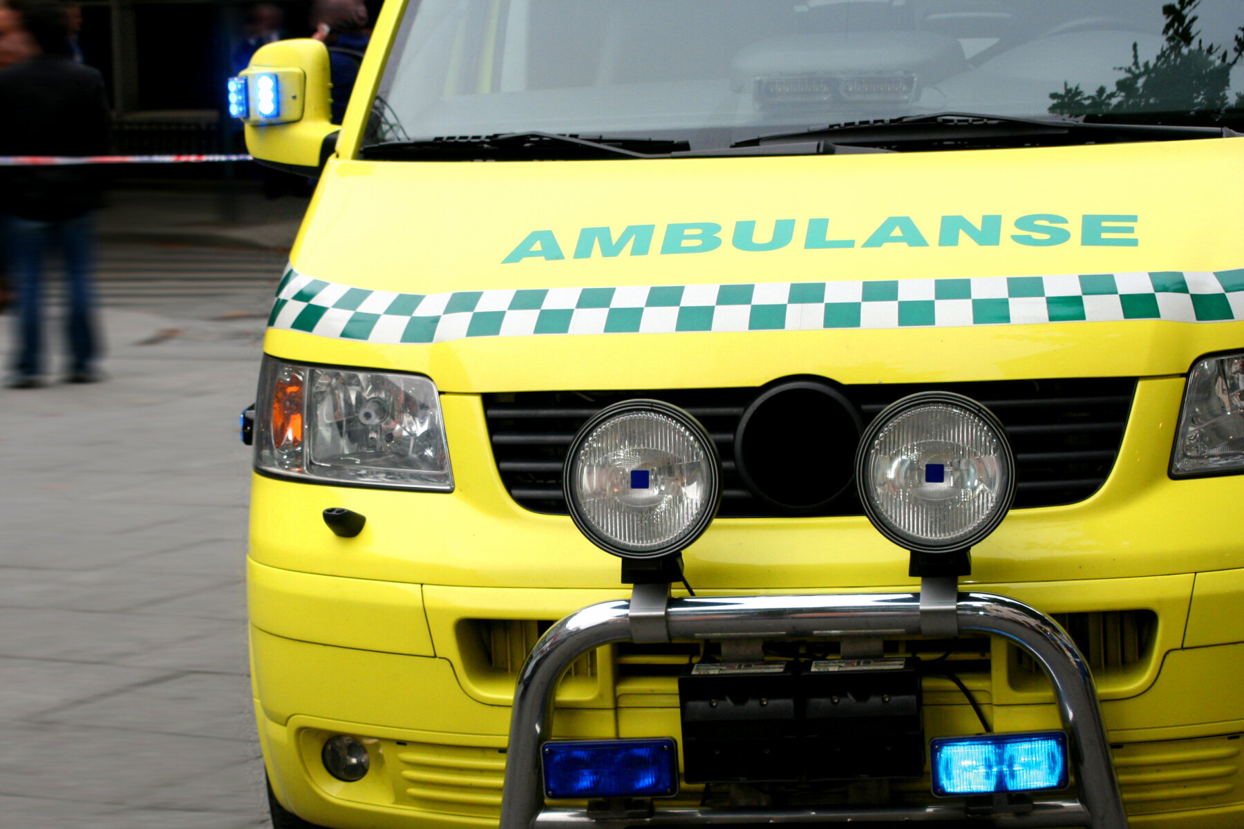 Bildet viser en ambulanse. Bildet viser en ambulanse.