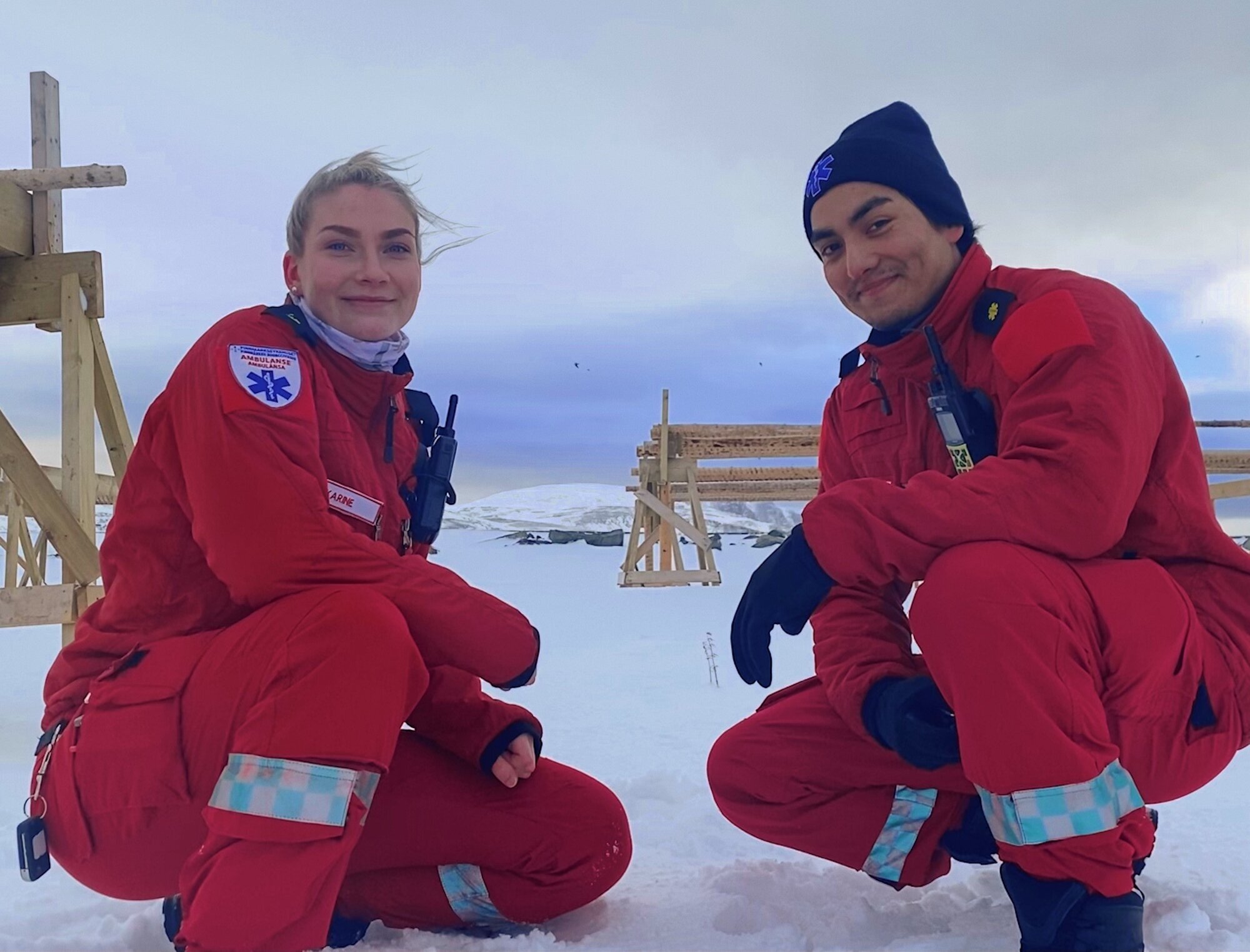 Ambulansetjenesten, Kjøllefjord Bildet viser Karine Larssen og Andreas Ingilæ