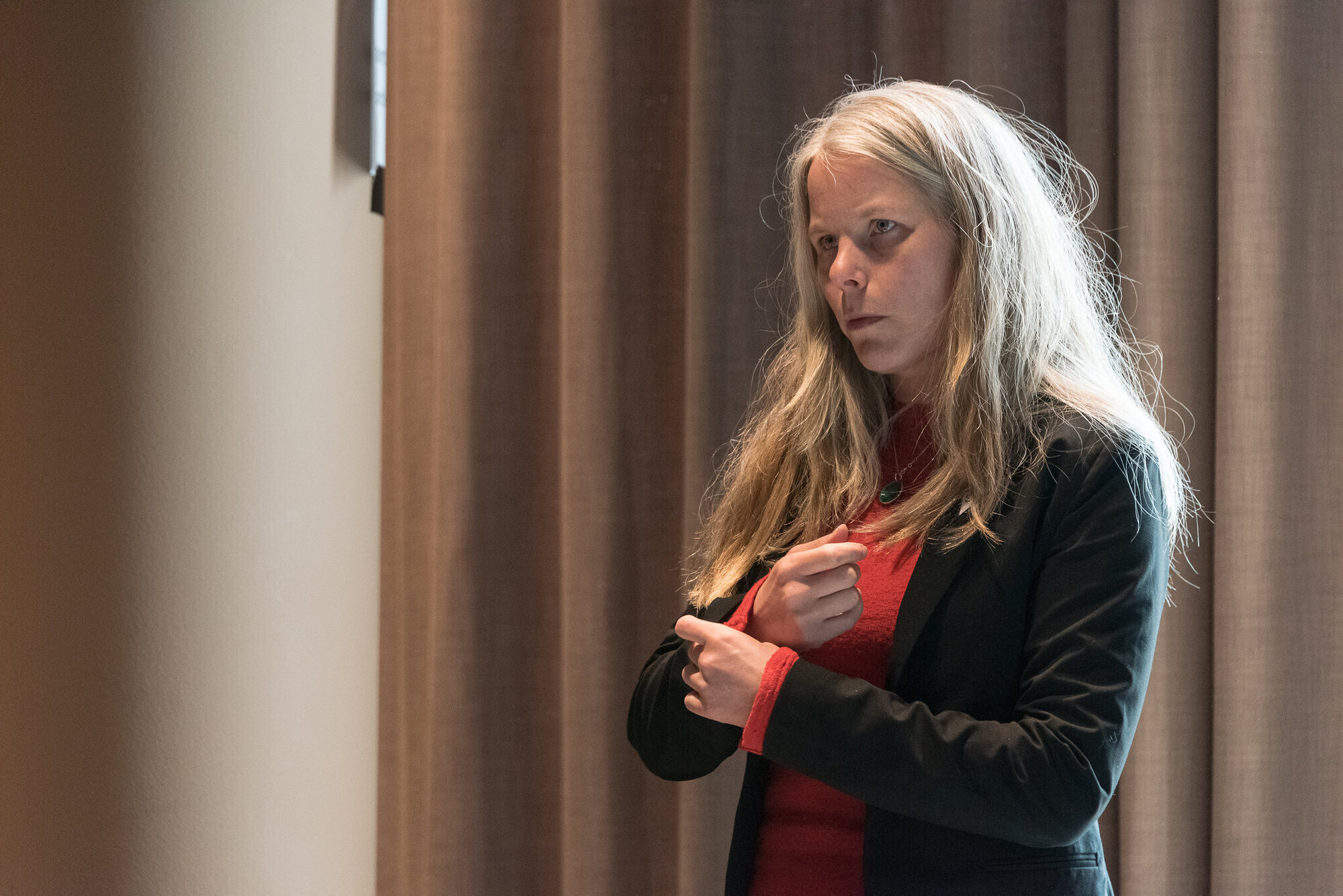 Kirsti Bergstø Bildet viser Kirsti Bergstø under SVs landsmøte 24. april 2021.
