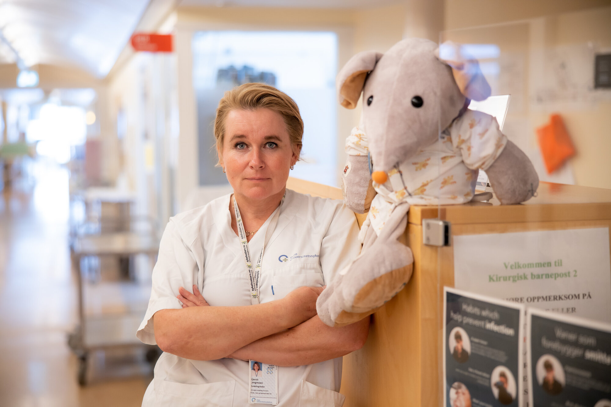 Kjersti Langmoen Bildet viser Kjersti Langmoen, på barnekirurgisk avdeling på Rikshospitalet.