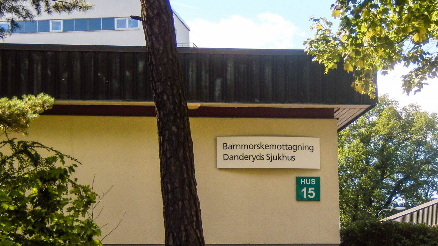 Bildet viser Danderyd sykehus.