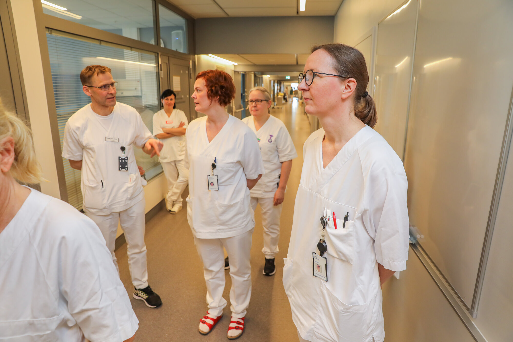 Helsepersonell, UNN Bildet viser flere ansatte på UNN.