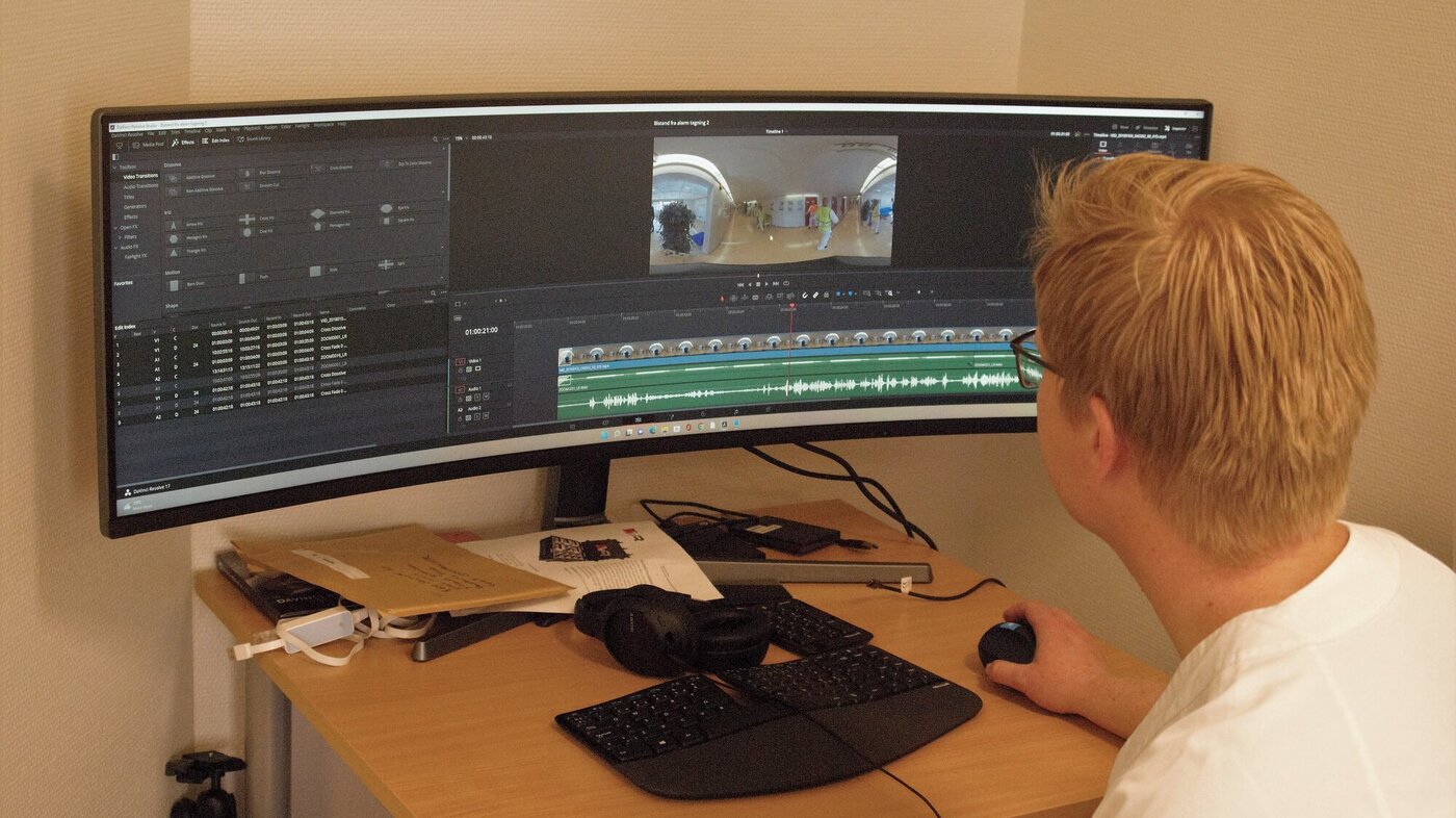 Magnus Berge redigerer VR-film