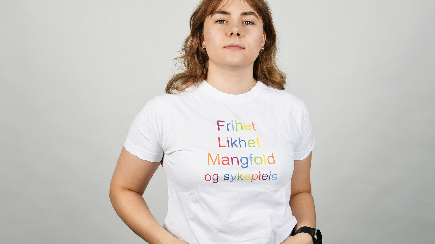 Bildet viser Sigrid Husøy Larsen, studentleder i Norsk Sykepleierforbund