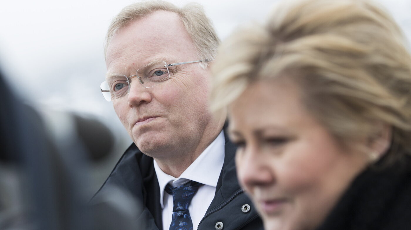 Bildet viser Sindre Finnes og statsminister Erna Solberg Bildet viser Sindre Finnes og statsminister Erna Solberg