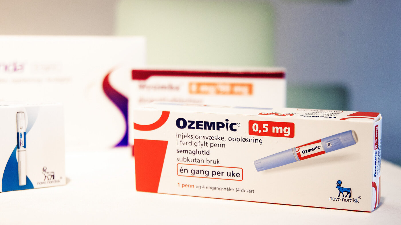 Bildet viser en pakke med slankemedisinen Ozempic.