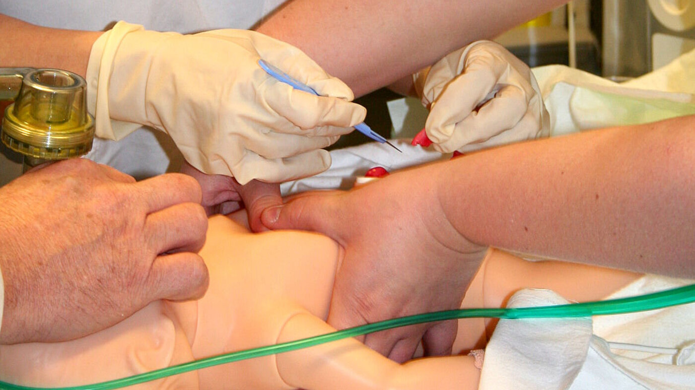Simuleringstrening ved SIM-sentret, Akershus universitetssykehus. Bildet viser simuleringstrening ved SIM-sentret, Akershus universitetssykehus.