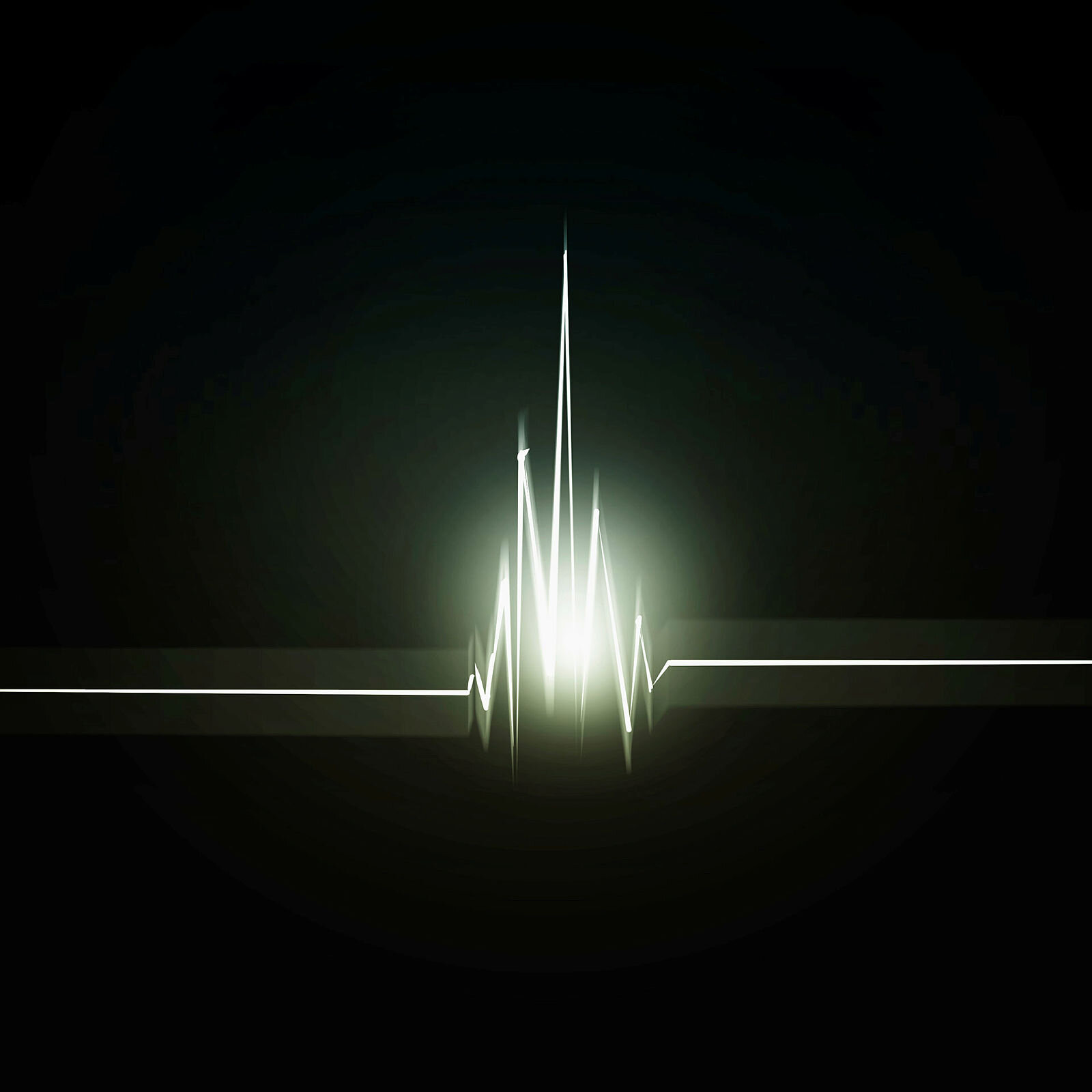 Hjerteslag Bildet viser en EKG som angir et hjerteslag.