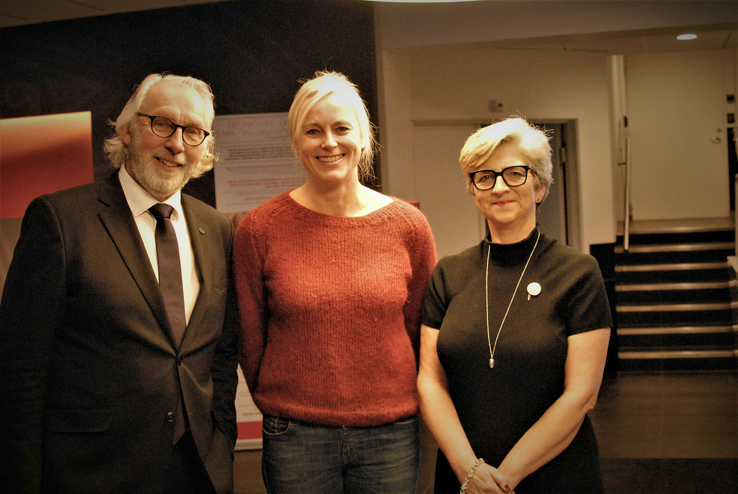 Grimstad hos NSF Carl-Erik Grimstad, Kristin Sofie Waldum-Grevbo og Eli Gunhild By hos NSF.