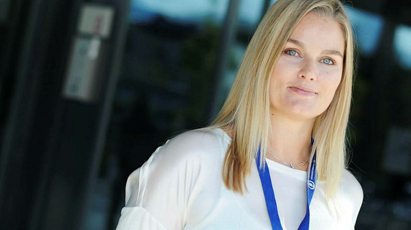 Hanne Charlotte Schjelderup Portrett av Hanne Charlotte Schjelderup, leder i Jordmorforbundet NSF