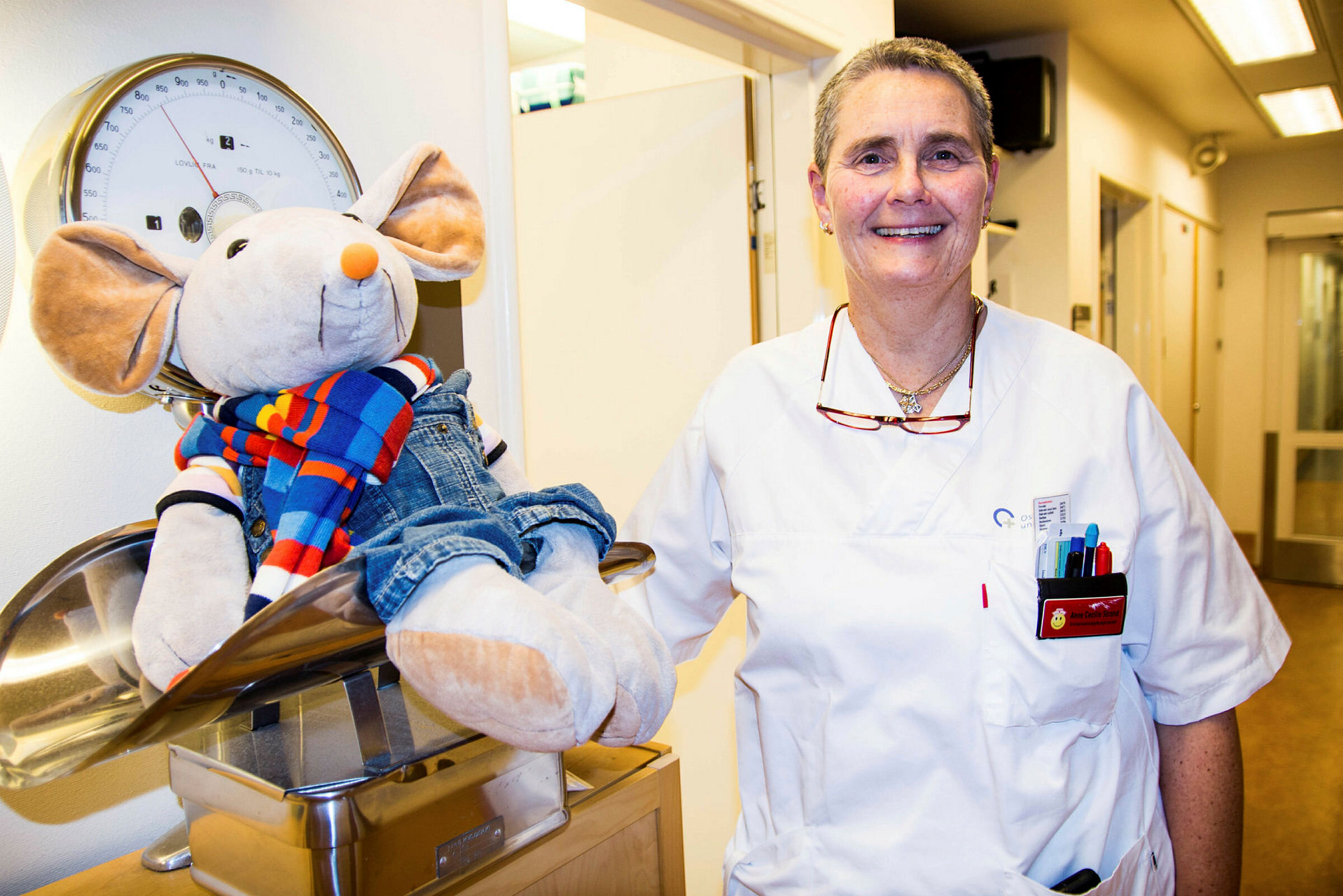 Anne Cecilie Strand Bildet viser Anne Cecilie Strand på barneintensiv på Rikshospitalet.