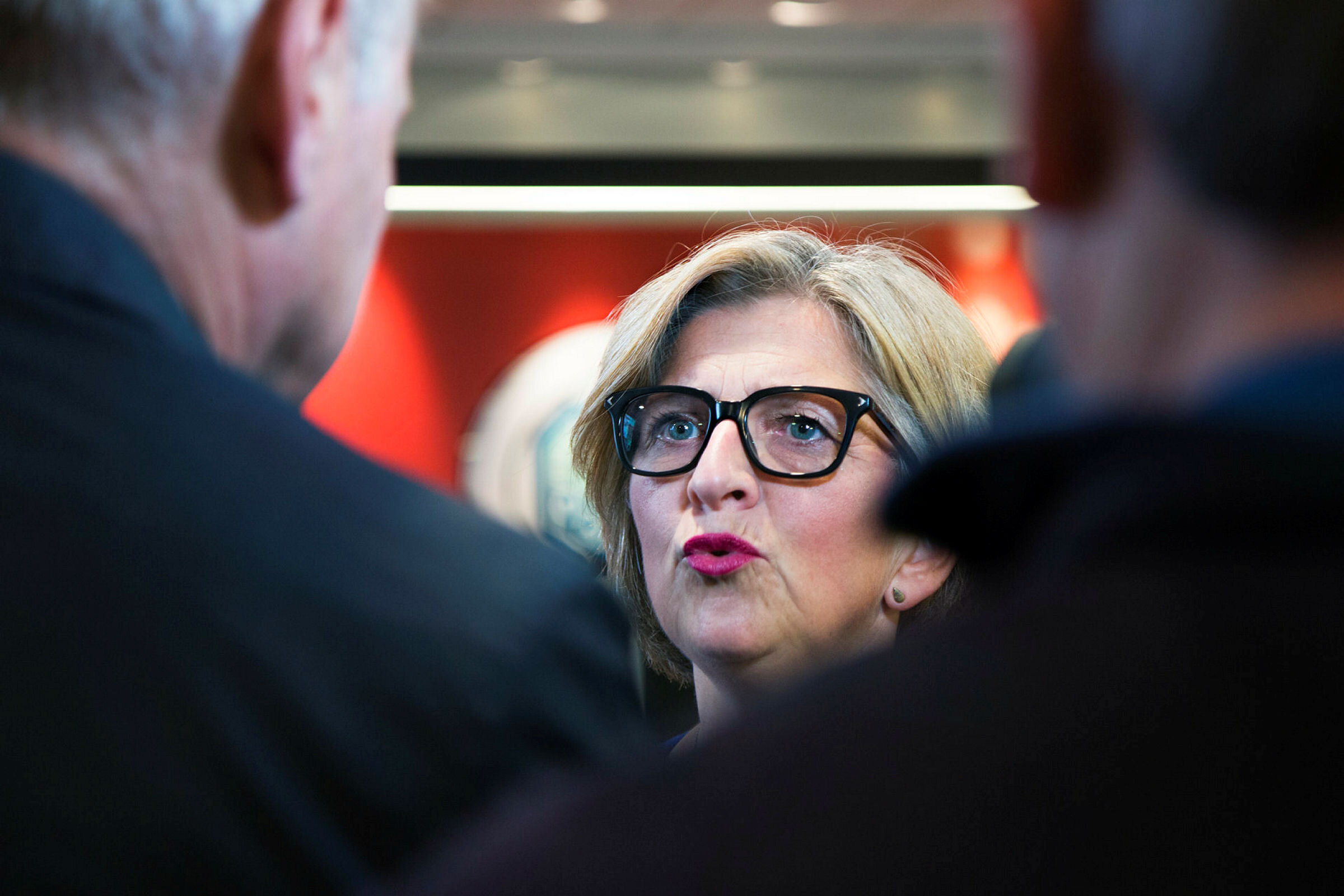 Eli Gunhild By Eli Gunhild By, NSF-leder, pressekonferanse om lockout