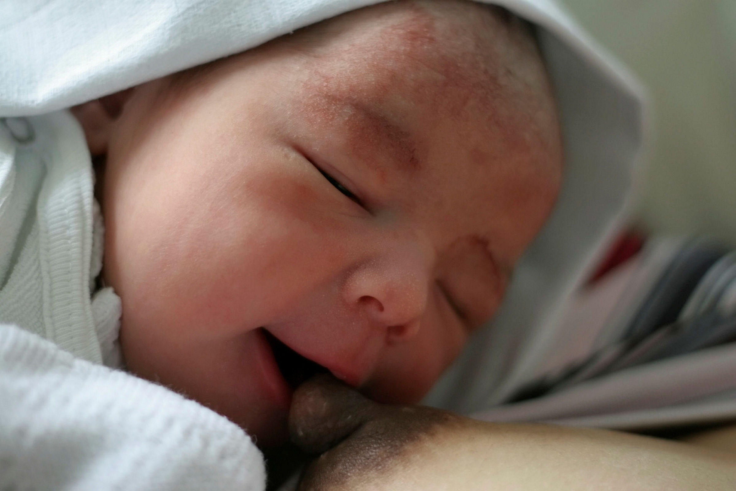 Baby Nærbilde av nyfødt baby