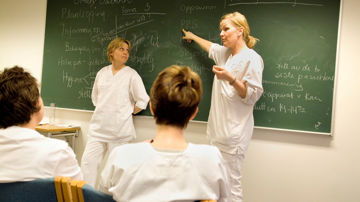 Studenter ved Høyskolen Diakonova i Oslo.