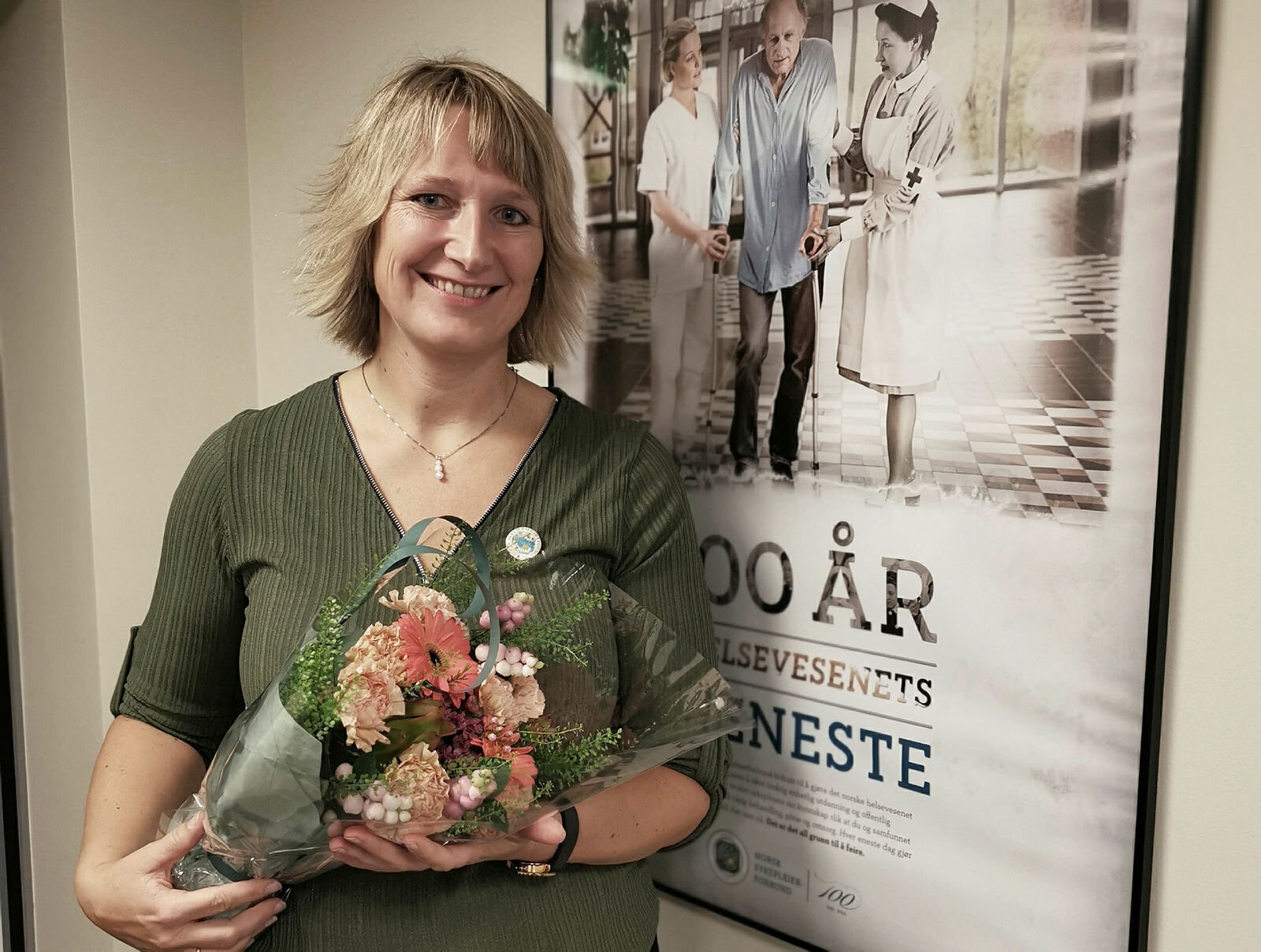 Lena Røsæg Olsen Bildet viser Lena Røsæg Olsen, fylkesleder for Norsk Sykepleierforbund i Troms og Finnmark.