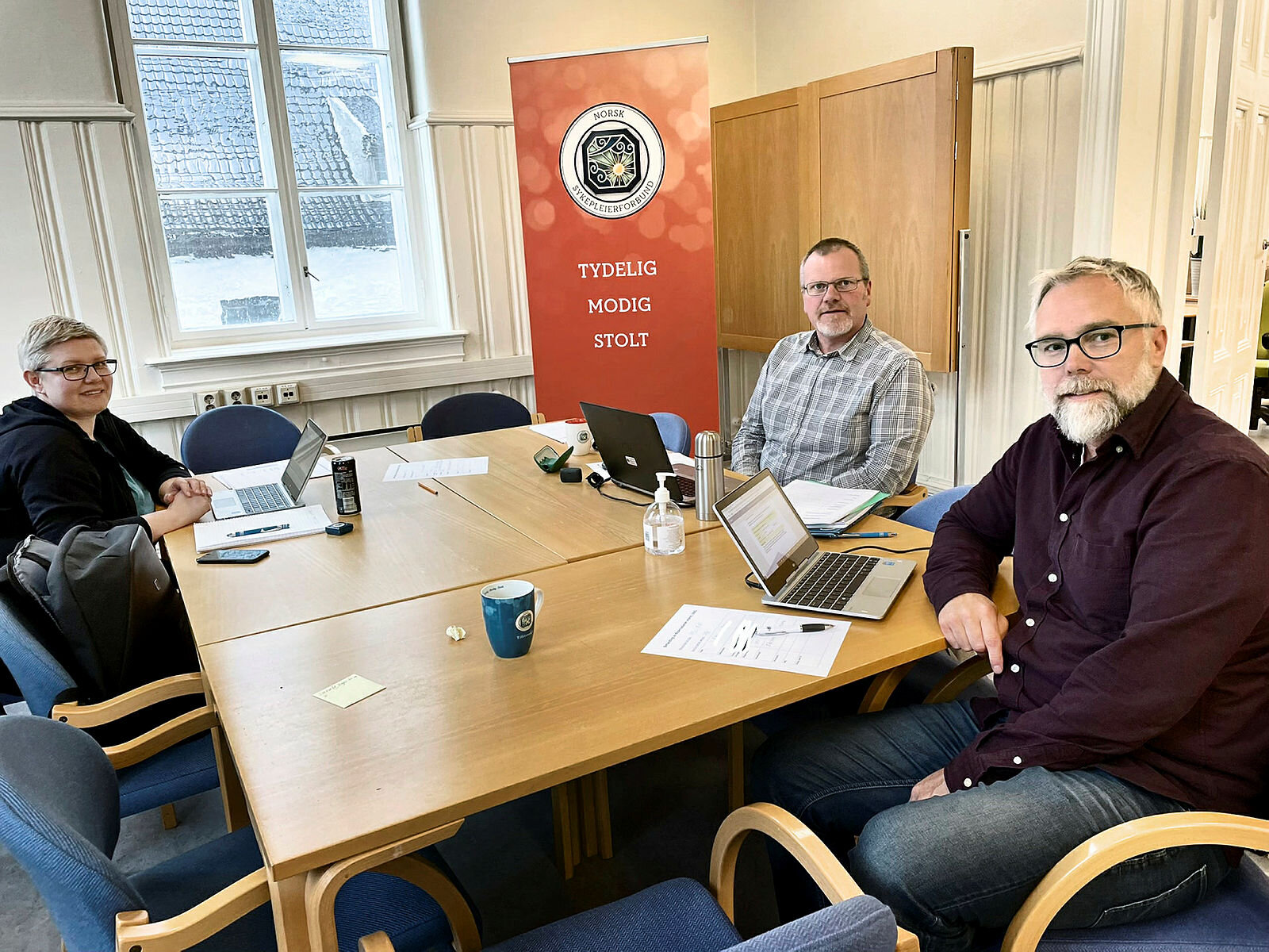 Jostein Storsæter, Bente Levelsen og Frank Eide Jostein Storsæter, Bente Leversen og Frank Eide, hovedtillisvalgte i Bergen kommune