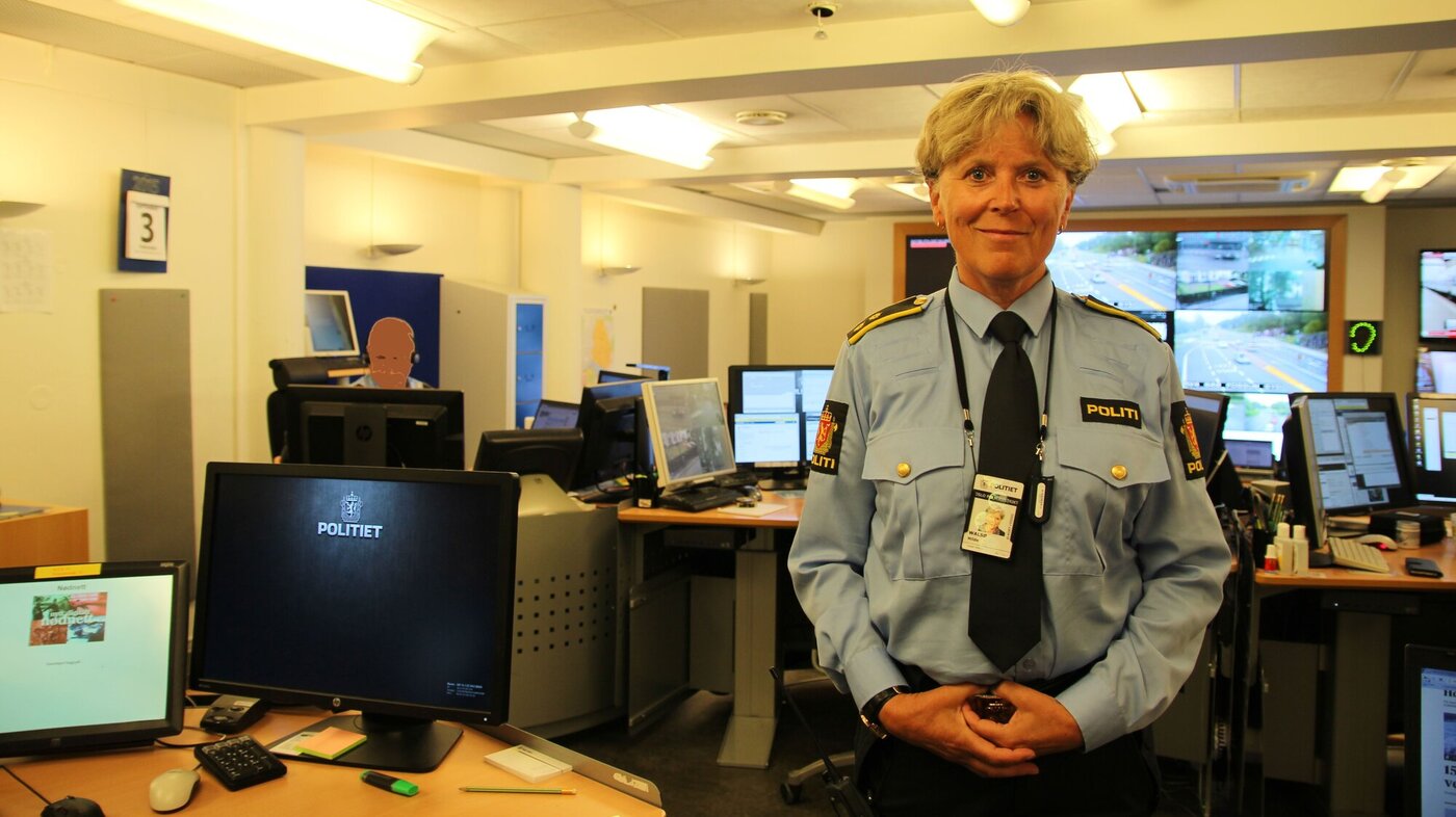 Hilde Walsø inne på politiets operasjonssentral