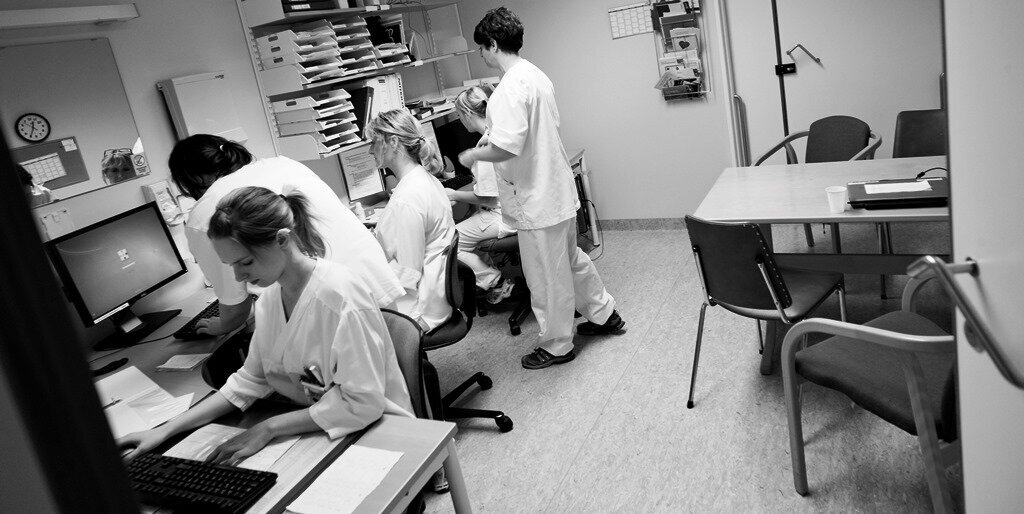 Sykepleiere, vaktrom Vaktrom på sykehus