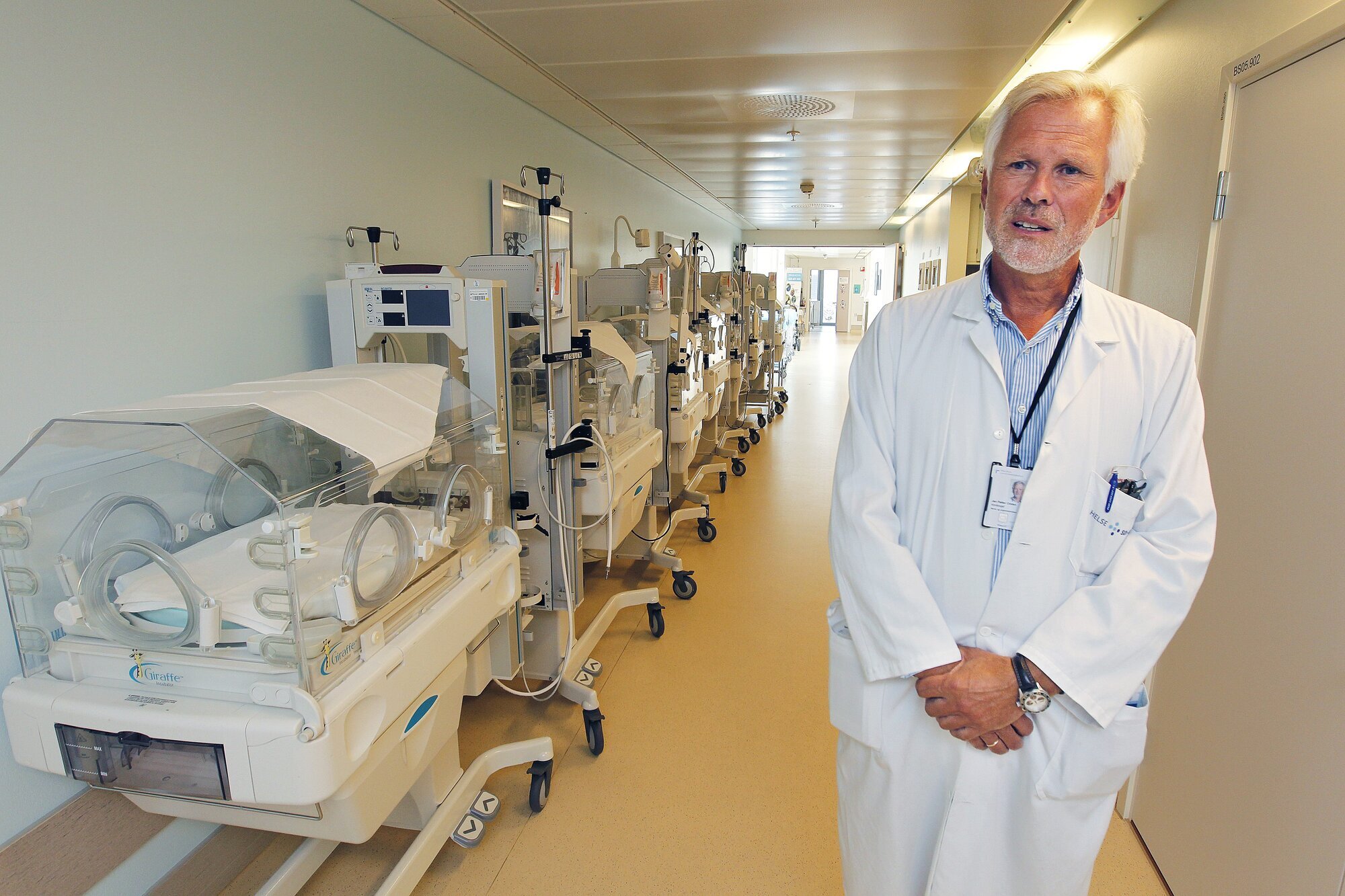 Jan Petter Odden ved barneintensiven Ahus Jan Petter Odden