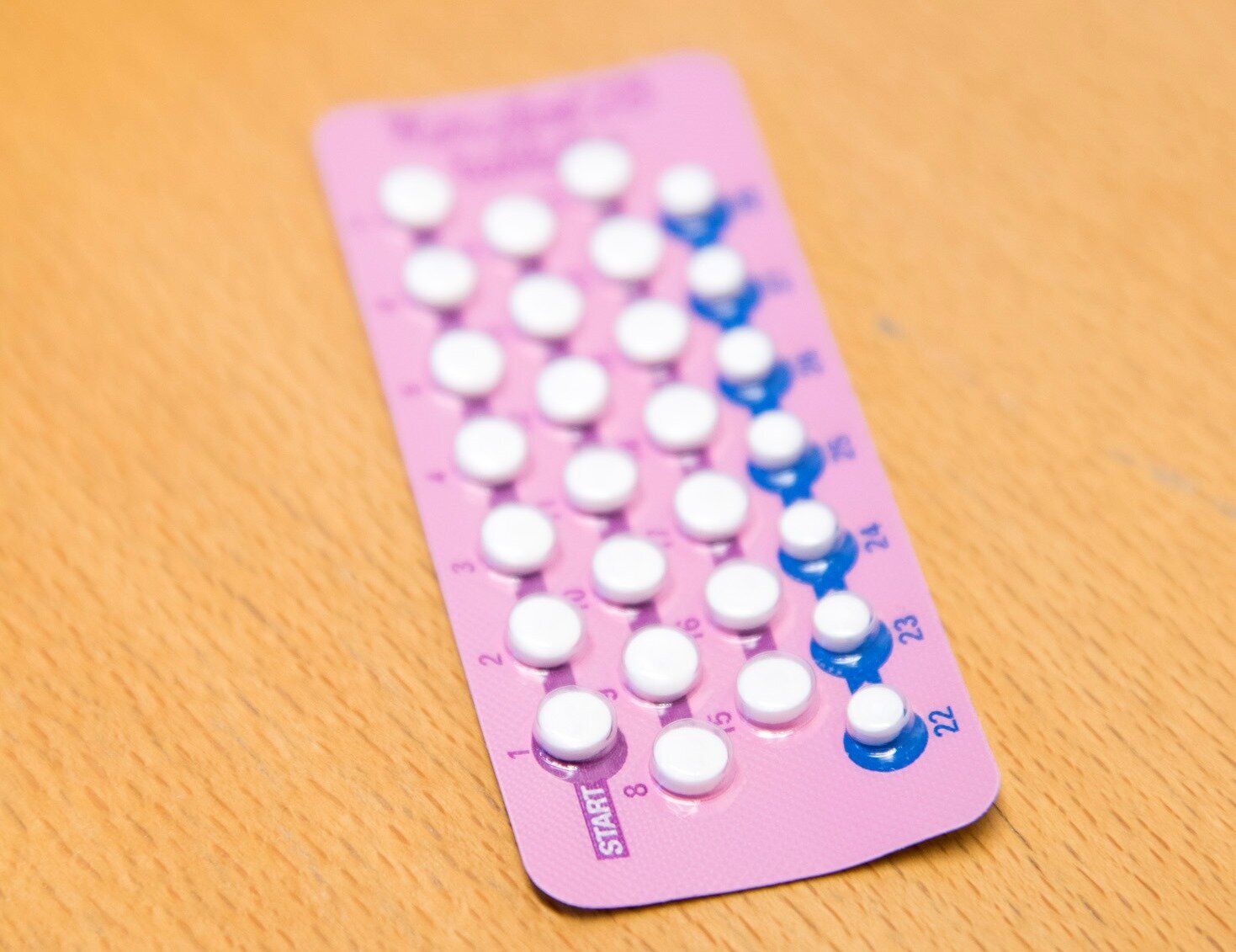 prevensjon, p-piller Bildet viser et brett med p-piller