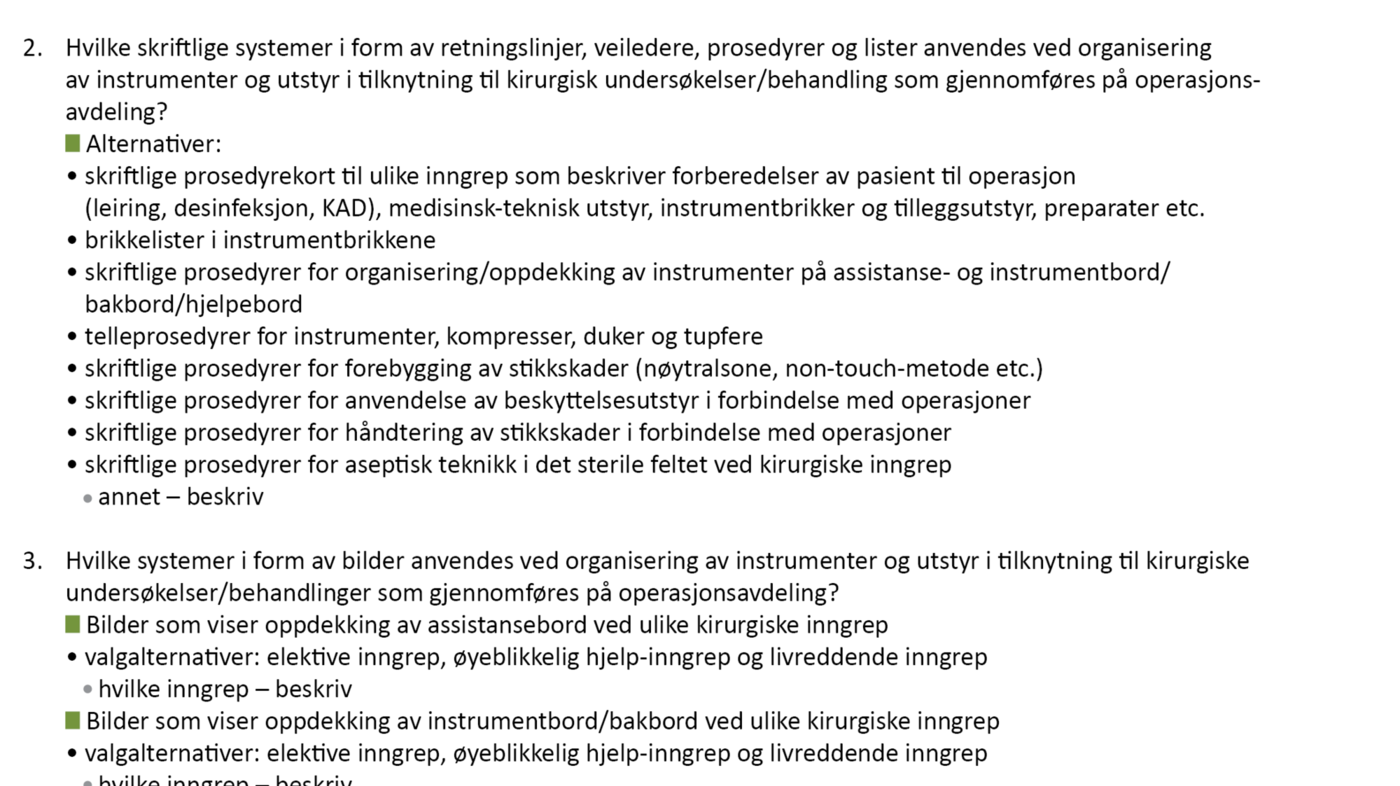 Tabell 1 Tabell 1. Nettbasert spørreundersøkelse