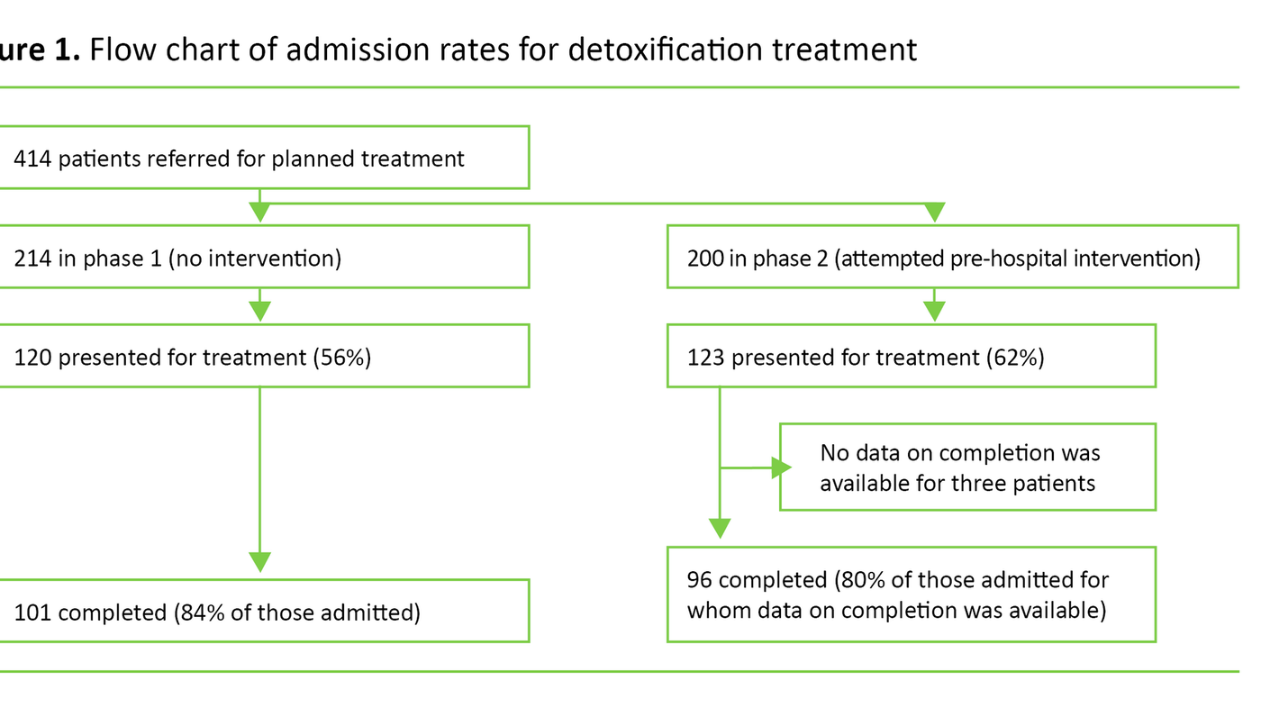 Figure 1.	Flow chart of admission rates for detoxification treatment