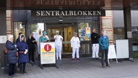 bildet viser de fremmøtte ved Ullevål sykehus