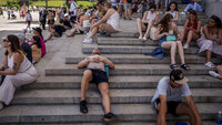 Mennesker i varmen i Spania