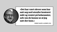 Montasje med sitat av helsesykepleier Eirik Nagel Aldrin