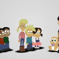 Bildet viser tre grupper med barn i forskjellige aldre og er et utsnitt fra en informasjonsfilm om SIBS