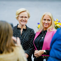 Bilde av Helse- og omsorgsminister Ingvild Kjerkol og NSF-leder Lill Sverresdatter Larsen